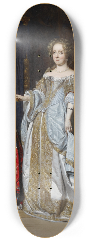 Gabriel Metsu - Portrait of Lucia Wijbrants 8.25 inch art skate deck