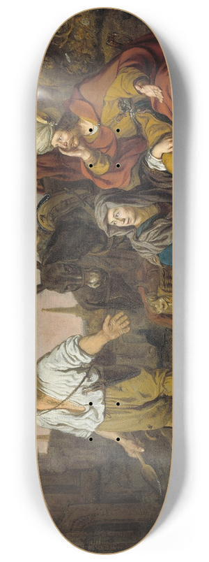 Gerbrand van den Eeckhout - The Levite at Gibeah 8.25 inch art skate deck