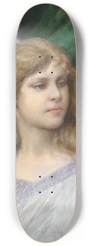 Gabriel von Max - The Mirror 8.25 inch art skate deck