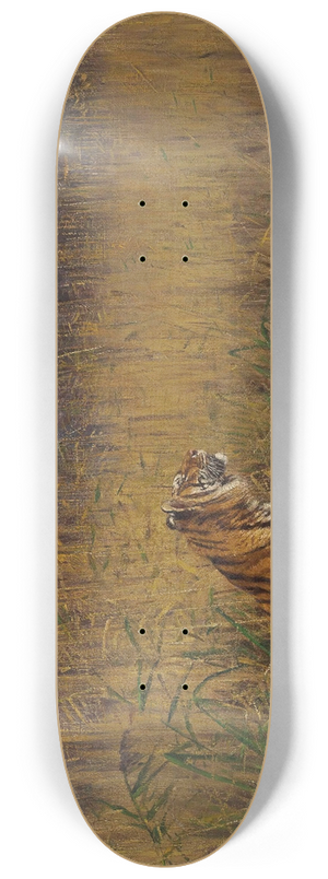 Geza Vastagh - A Tiger in a Landscape 8.25 inch art skate deck