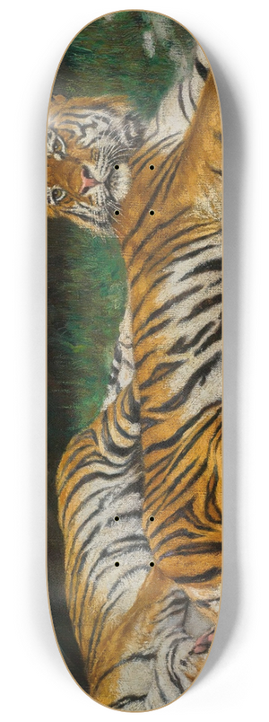 Geza Vastagh - Resting Tigers 8.25 inch art skate deck