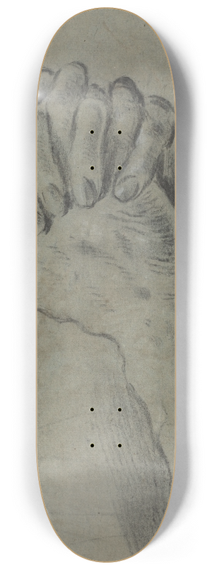 Giacomo Cavedone - Clasped Hands (verso) 8.25 inch art skate deck