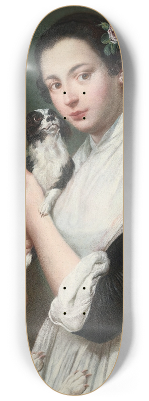 Giacomo Ceruti - A Young Lady With Two Dogs 8.25 inch art skate deck