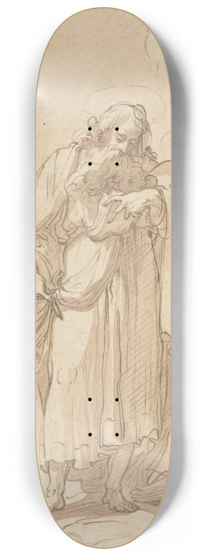 Gaetano Gandolfi - A Martyr Saint Reading 8.25 inch art skate deck