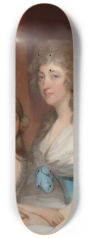 Gilbert Stuart - Portrait of Mrs. Samuel Dick And Her Daughter 8.25 inch art skate deck