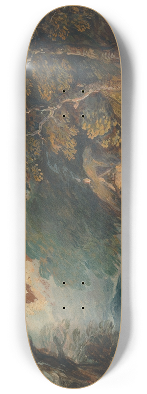 Gainsborough Dupont - Landscape; Figure riding a donkey 8.25 inch art skate deck