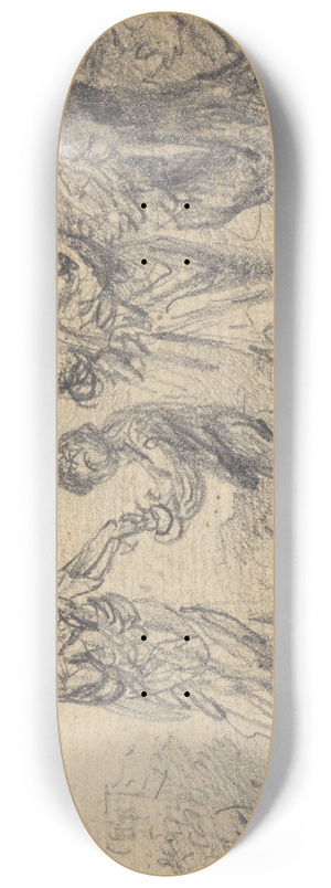 Gainsborough Dupont - Landscape with two women and child 8.25 inch art skate deck
