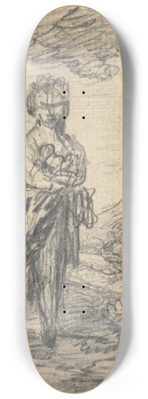 Gainsborough Dupont - Standing female figure in a landscape 8.25 inch art skate deck