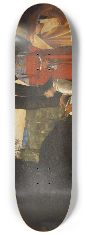 Giorgione - Three Philosophers 8.25 inch art skate deck