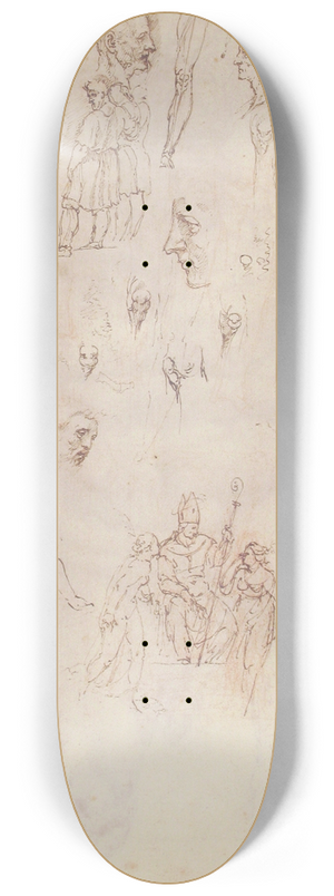 Giovanni Ambrogio Figino - Figure Studies 8.25 inch art skate deck