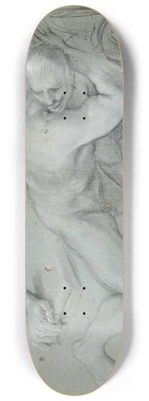 Giovanni Angelo Canini - Study for a Fallen Angel 8.25 inch art skate deck