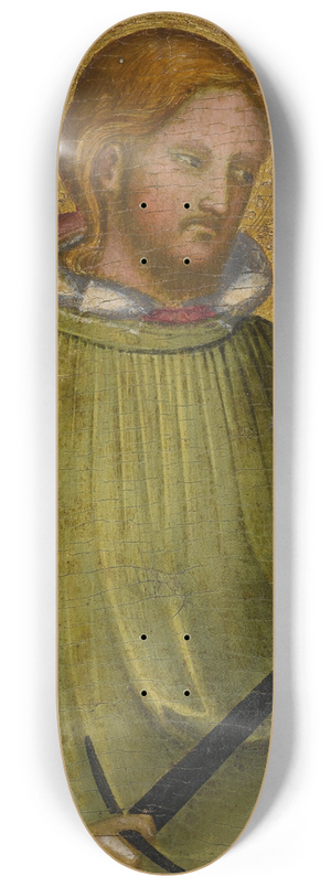 Giovanni di Bartolomeo Cristiani - St. Martin holding his sword 8.25 inch art skate deck