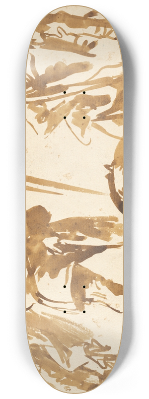 Giovanni Domenico Tiepolo - Figures and Faces 8.25 inch art skate deck