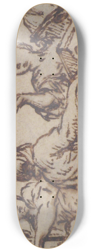 Giovanni Francesco Romanelli - Five Music-Making Figures 8.25 inch art skate deck