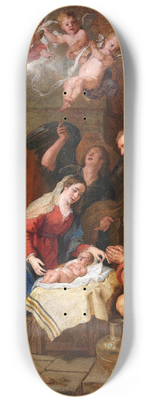 Gaspar de Crayer - The Adoration of the Shepherds 8.25 inch art skate deck