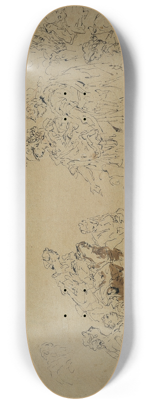 Gaspare Diziani - Alexander und die Familie des Darius 8.25 inch art skate deck