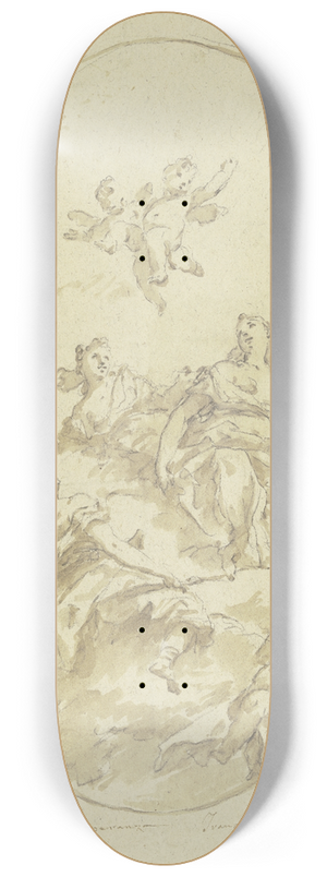 Gaspare Diziani - Allegorische Figurengruppe auf Wolken (Concordia, Temperanza und Tranquilit) 8.25 inch art skate deck Gaspare Diziani - Allegorische Figurengruppe auf Wolken (Concordia, Temperanza und Tranquilit) 8.25 inch art skate deck
