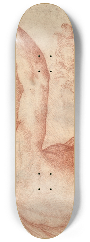 Giulio Cesare Procaccini - tude dhomme nu en buste et dune tte barbue 8.25 inch art skate deck