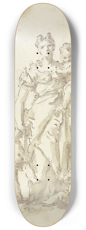 Gaspare Diziani - Allegory of charity 8.25 inch art skate deck