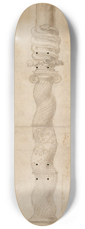 Giulio Romano - Design for a Candlestick 8.25 inch art skate deck