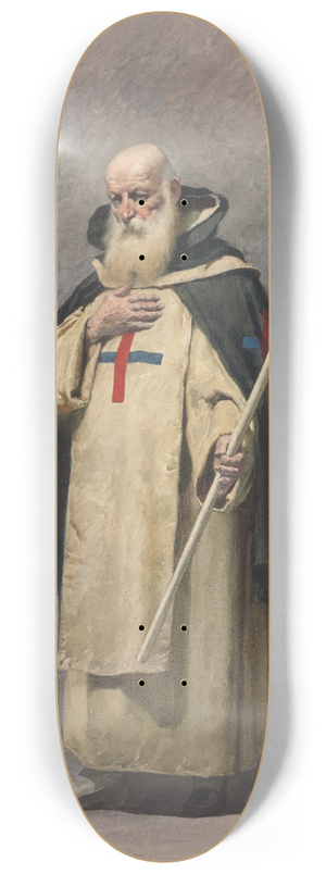 Giuseppe Aureli - An Elderly PriestStanding 8.25 inch art skate deck