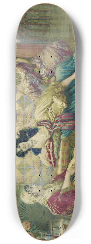 Giuseppe Aureli - Idle Hours In The Harem 8.25 inch art skate deck