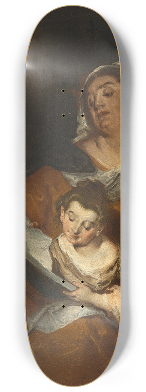 Giuseppe Bazzani - The Education of the Virgin 8.25 inch art skate deck