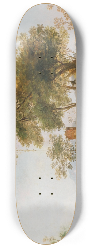 Giuseppe Bernardino Bison - A bucolic river landscape 8.25 inch art skate deck