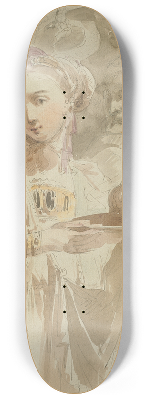 Giuseppe Bernardino Bison - Salome with the Head of Saint John the Baptist 8.25 inch art skate deck