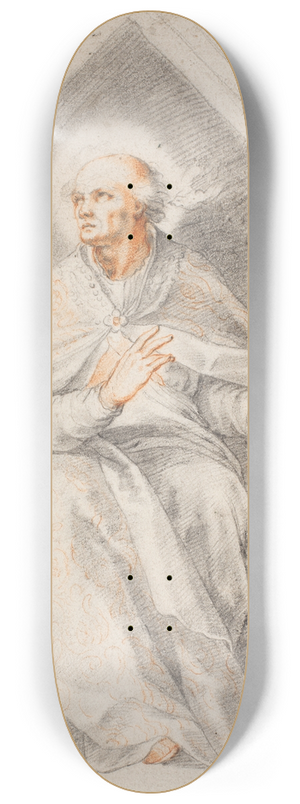 Giuseppe Cesari - St Gregory seated 8.25 inch art skate deck
