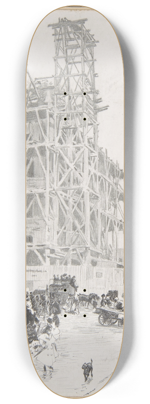 GiuseppeDe Nittis - Place des Pyramides, Paris 8.25 inch art skate deck