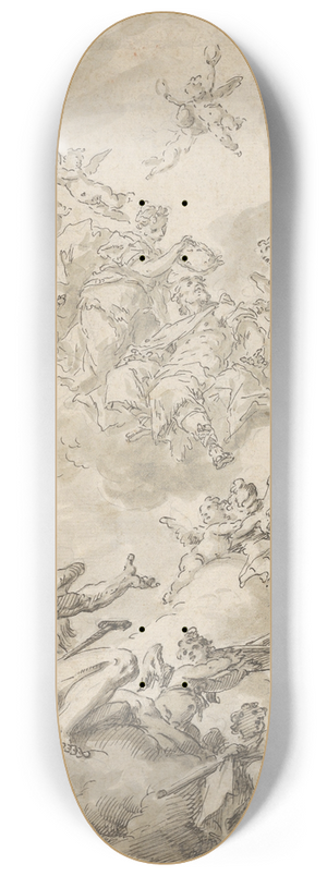 Gaspare Diziani - Glorification of the Widmann Family 8.25 inch art skate deck