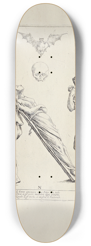 Giuseppe Maria Mitelli - Alfabeto in sogno Pl.14 8.25 inch art skate deck