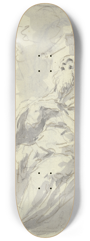 Gaspare Diziani - Holy bishop 8.25 inch art skate deck