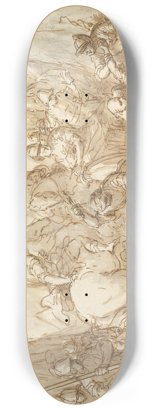 Giuseppe Piattoli - Scene from Ancient History 8.25 inch art skate deck