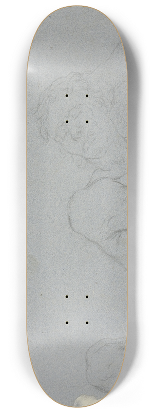 Gaspare Diziani - Lagernder mnnlicher Akt, auf einen Ellenbogen gesttzt 8.25 inch art skate deck