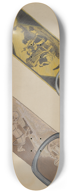 Gladys Cook - Belts 8.25 inch art skate deck