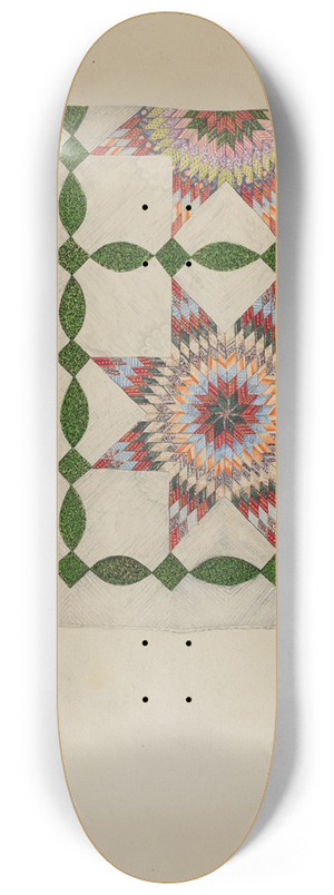 Gladys Phillips - Patchwork Quilt 8.25 inch art skate deck