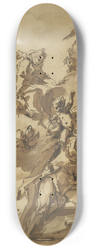 Gaspare Diziani - Maria erscheint dem Heiligen Christophorus 8.25 inch art skate deck Gaspare Diziani - Maria erscheint dem Heiligen Christophorus 8.25 inch art skate deck