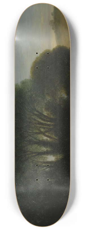 Goffredo Wals - Landscape with a Farm and Trees Beside a River 8.25 inch art skate deck