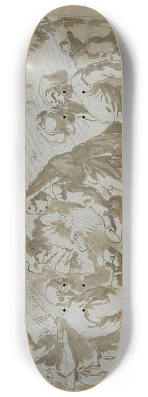 Gaspare Diziani - Tavern scene. 8.25 inch art skate deck