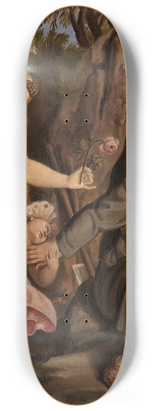 Gottlieb Schick - Versuchung des Heiligen Antonius 8.25 inch art skate deck