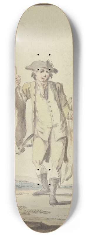 Gottlieb Welt - Jger, zwei erlegte Hasen tragend 8.25 inch art skate deck