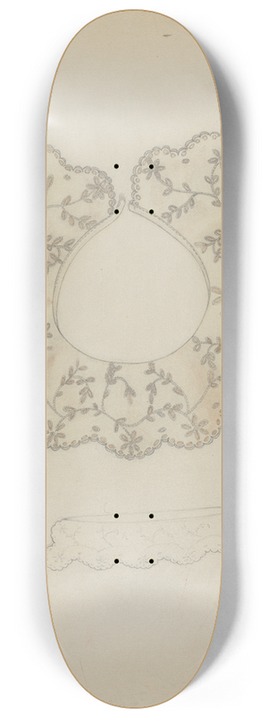 Grace Halpin - Embroidered Linen Collar 8.25 inch art skate deck
