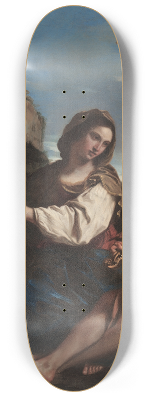 Guercino - Rest on the Flight into Egypt 8.25 inch art skate deck