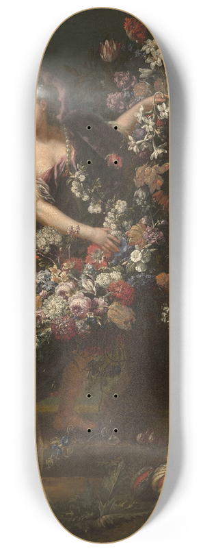 Gaspar Peeter Verbruggen the Younger - Allegorical Figure with Flowers 8.25 inch art skate deck