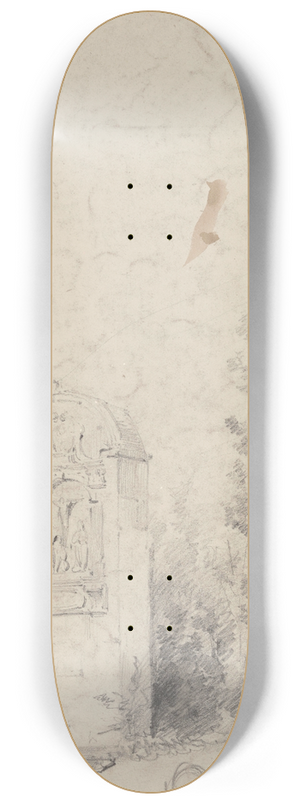 Gustave Adolphe Simonau - Calvary chapel 8.25 inch art skate deck