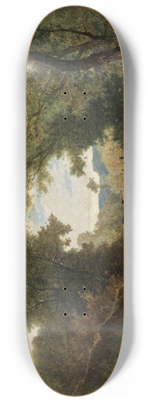 Gustave Castan - Landscape With Shepherd And Cattle 8.25 inch art skate deck