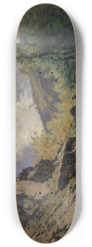 Gustave Castan - Rocky Landscape 8.25 inch art skate deck