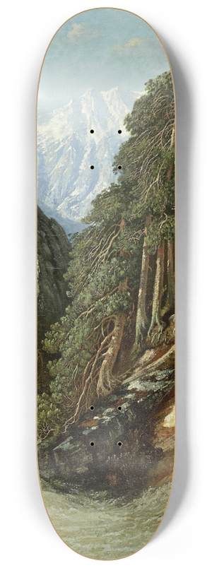 Gustave Dor - Alpine Landscape with Beck 8.25 inch art skate deck